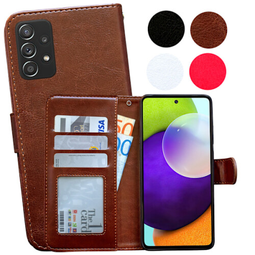 Compatible with Samsung Galaxy A33 5G - Leather Case / Protection White