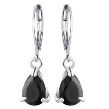 1 Pair Luxury Romantic Drop Earrings Alloy Faux Crystal Waterdrop Clip Earrings Party Jewelry