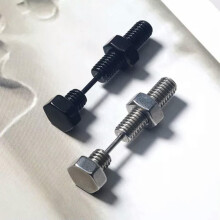 RSAMD 1PC Punk Nail Screw Ear Stud Earrings Unisex Helix Ear Piercings Jewelry Gif_JO-White