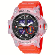 Men's sports watch-led stopwatch, double display, waterproof, military outdoor fashion wrist strap calendar function