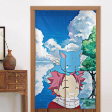 Natsu Dragneel Door Curtain for Doorway, Pattern Print Blackout Privacy Window Curtain, Room Divider Curtain Tapestry Home Decor, 34" W X 56" L