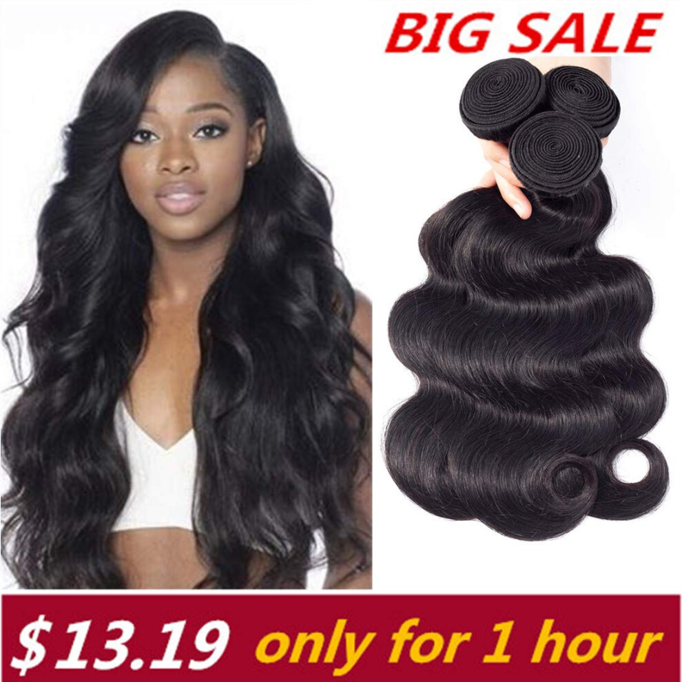Unisex Brazilian Body Wave Hair 8 Inch Bundle Remy Human Hair Extensions Natural Color Cuticle Aligned
