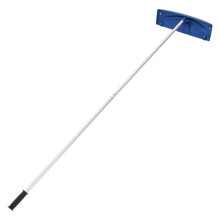 Roof Snow Rake with 24 Inch Plastic Scraper and Wheels, Extendable Ladder Snow Removal Tool