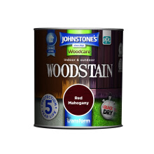 Johnstone's - Interior & Exterior Woodstain - Red Mahogany | Weathershield, UV Resistant, Quick Drying in 4 hours, Durable & Flake-Resistan, 5 Years