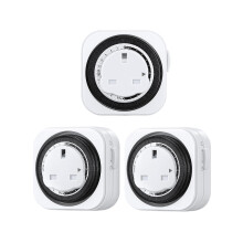 DEWENWILS Mechanical Indoor Timer Socket Switch,24 Hour Programmable Energy Saving Light Timer for Home Security, Christmas Light, Home Appliances, 1