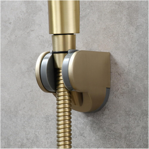 Wall Mounted Adjustable Shower Head Holder with Adjustable Angle for Handheld Bathroom Sprayer Gray 2