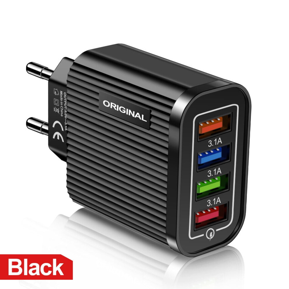 Kayannuo Clearance 2.4A Smart Digital Display Is Suitable For Compatible With Apple Android Multi-Port Usb Charger 9496895841612