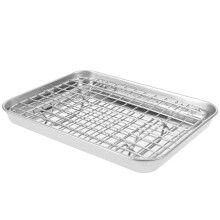 Chicken Wing Rack Nonstick Baking Pan Multipurpose Stainless Steel Flat Skillet Broiling for Oven Tray