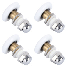4 Pcs Bathtubs Shower Room Pulley Door Wheel Bearing Sliding Wheels Runners Roller Replacement Part Nylon