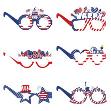 Yakbaofuo Party Decorations - 6 Designs American Flag Paper Glasses, Compatible with 4th of July Celebrations, Photo Booth Props for Kids & Adults