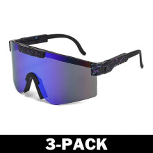 Polarized Sports Sunglasses Unisex Blue / Black 3-Pack