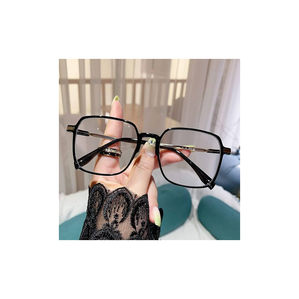 Blue/Light/Black Hot 2025 Anti- Reading Glasses Square Glasses Strength 100