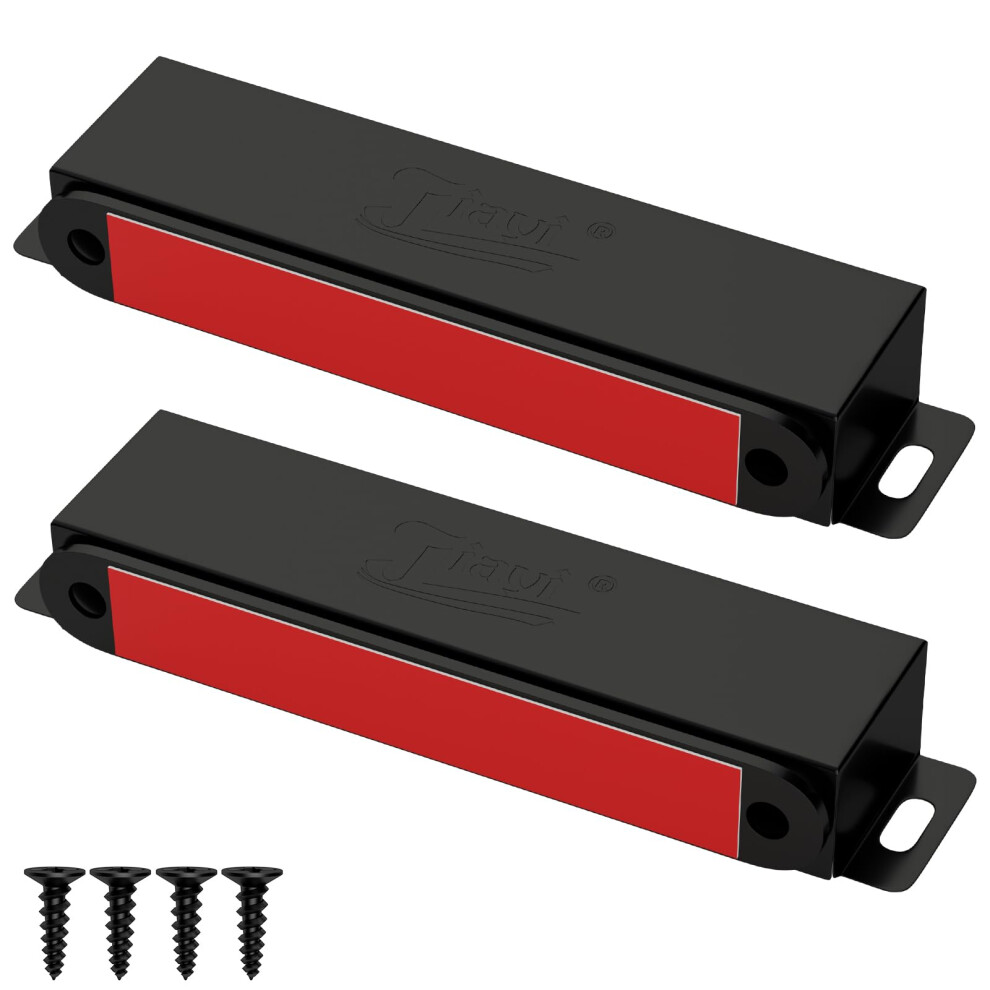 Jiayi Black Cupboard Magnetic Door Catch 2 Pack Door Magnets Heavy Duty 40 Kg Pull Wardrobe Door Magnetic Catches Stainless Cabinet Magnet Door Catch For K