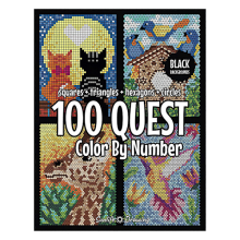 100 QUEST Color by Number - Puzzle Coloring Book for Adults, Portable Easy Coloring Activity Book, Perfect Gift