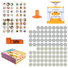 DIY Pin Badge Button Maker Badge Maker Press Machine Safe and Easy to Use for Toy Girls and Children Creativity