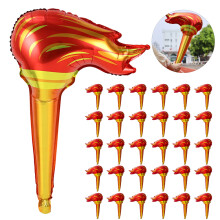 SUSUchens Inflatable Torch Sports Game Torch Balloon Favors Bulk Aluminum Film Fake Torch Prop for Party Competition Supplies Style S 20PCS