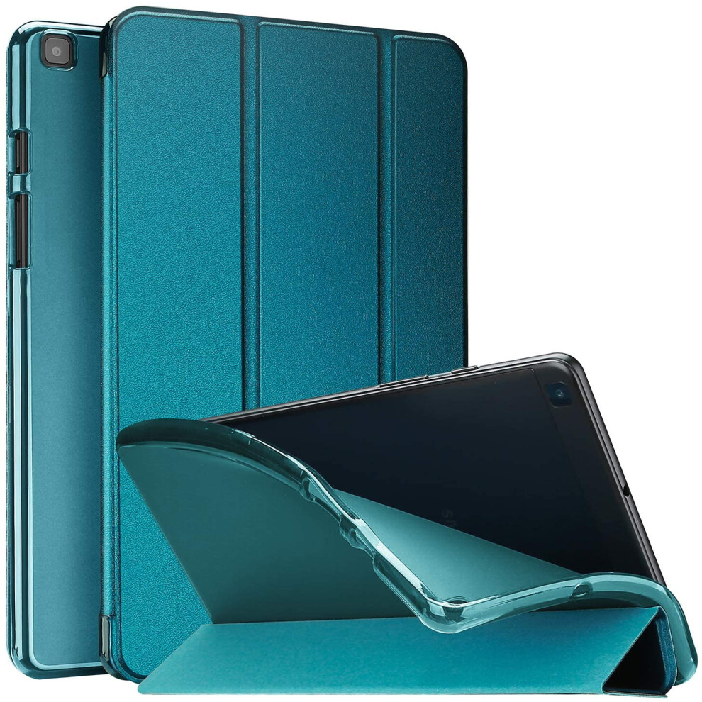 Slim Case For Galaxy Tab A 8.0 2019 T290 T295, Soft Trifold Stand Folio Case With Flexible Tpu Translucent 9450273643595