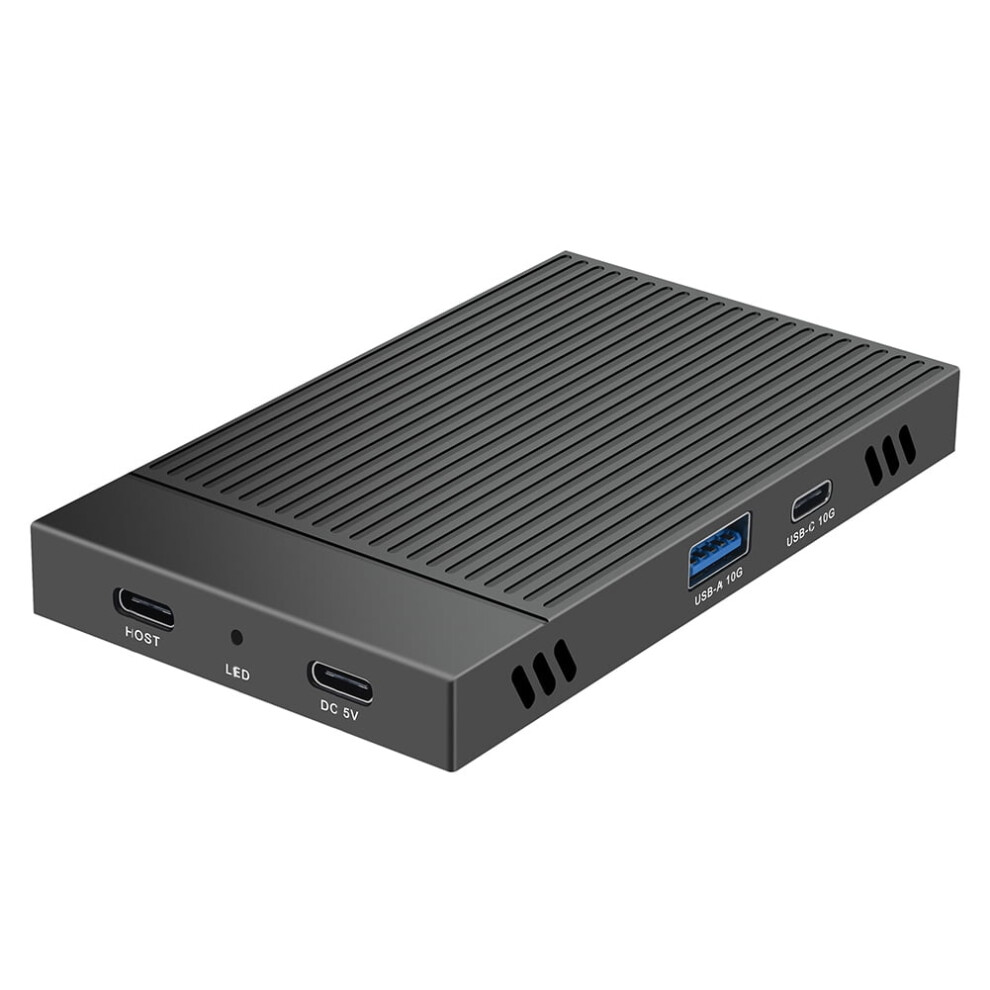 Jixopn Dual Bay M.2 Nvme Ssd Enclosure With Usb3.2 Gen2 10Gbps, Type-C Hub, Aluminum Case, Supports Uasp/Trim, Compatible With 2230/2242/2260/2280 9450273643571