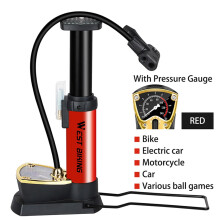 Gnobogi Bicycle Accessories Portable Mini Basketball Pump Riding Equipment With Barometer Bicycle Pump for Outdoor Sports Fitness Clearance