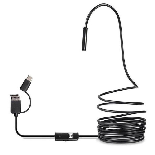 IMCBSTT USB Endoscope Type C Borescope for OTG Android Phone 7mm Inspection Snake Camera,3.5M Hard Cable