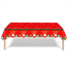 Easygou Back to School Savings! Feltree Christmas Tablecloths, Disposable Tablecloth PVC Christmas Print Tablecloth Table Party Decor, 54x108in
