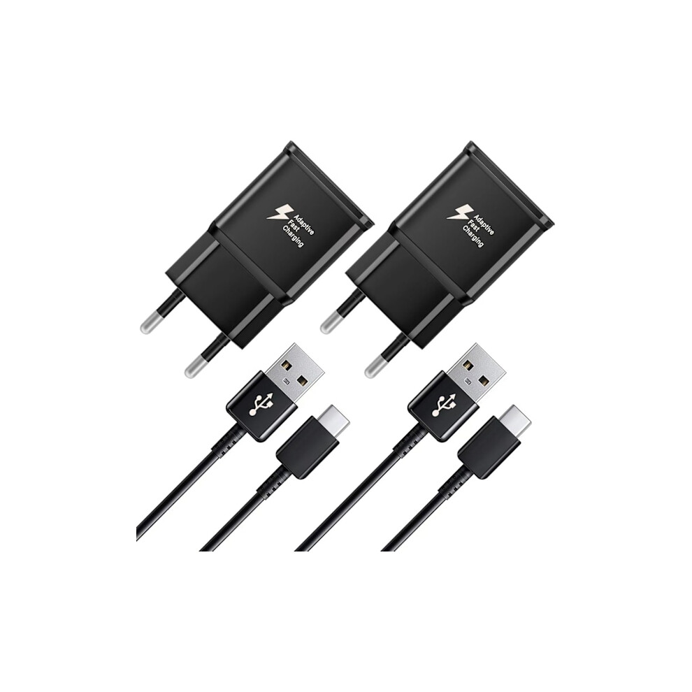 1.2M Fast Charger Cable, 2-Pack Compatible With Samsung Galaxy S22/S21/S20/S8-S10/S9 Plus, Note 7-10, A53, Lg, Htc Black 9329345900228