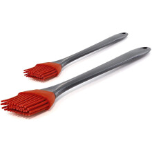 2pcs Basting Black Food Grade Long Handle Pastry Set Heat Sauce Kitchen for Baking and Cooking Pack of 2