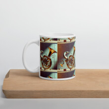 White glossy mug