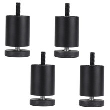 4pcs DIY Aluminum Alloy Furniture Legs Sofa Couch Table Cabinet TV Stand Legs Diameter:38mm - Black 6cm