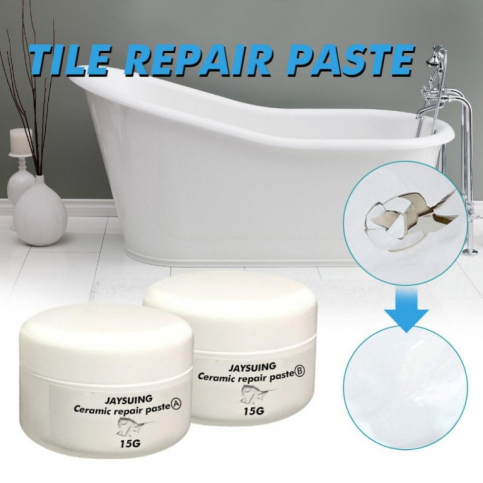 Tub Repair Kit White For Acrylic, Porcelain, Enamel & Fiberglass, Compatible With Sink, Shower & Countertop, Cracked Bathtub Scratches 9402001817587