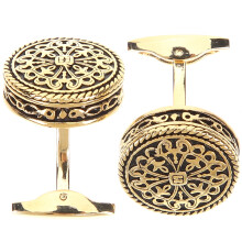 Eease 2Pcs Vintage Metal Cufflinks Studs Men Cuff Links for Shirts Business Suits Wedding