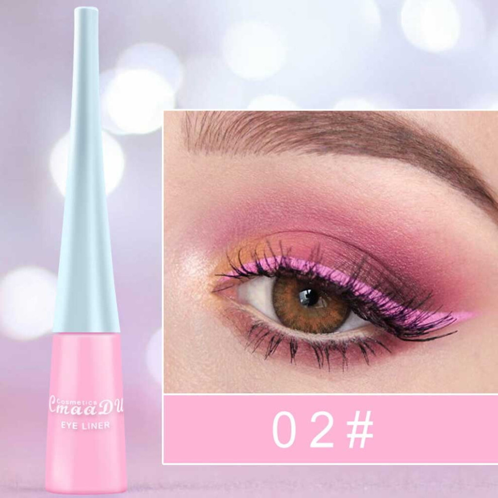 Pink Liquid Eyeliner Matte Light Shiny Smoky Eyes Eyeshadow Waterproof Glitter Liquid Eyeliner 30Ml