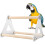 Parrot Training Stand with Triangular Stable Design, Wooden Tabletop Perch for Parakeet Cockatiel Conure 5