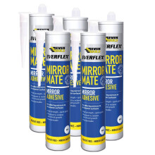 Everbuild Everflex Mirror Mate | Polymer Adhesive Specially Formulated for Bonding Mirrors, White - 290 ml (Pack of 5)