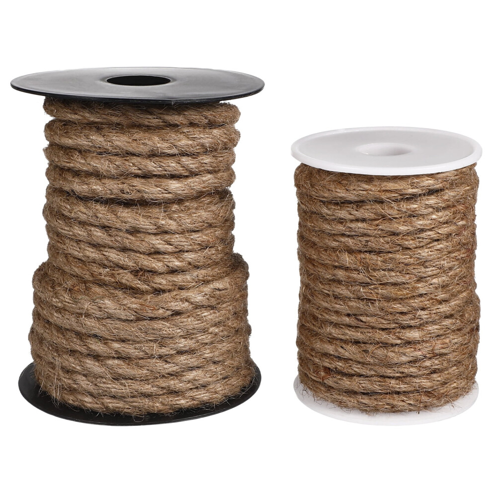2 Rolls Hemp Rope Cord Decoration Crafting Supplies Twine Hemp Rope For Diy Crafts 9085618796171