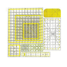 Quilting Rulers, Ruler Quilting Templates,Quilting Rulers Acrylic Rulers Fabric Cutting Ruler with Non-Slip Rings