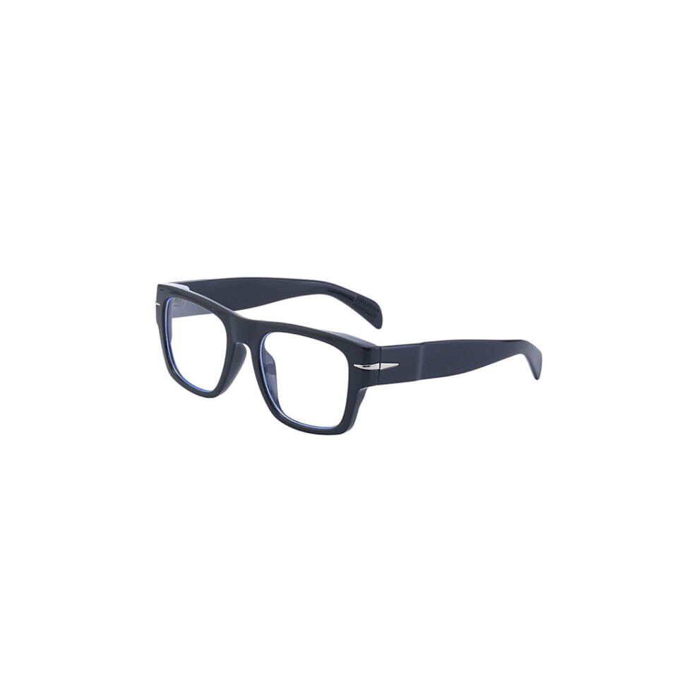 Thick Frame Blue Light Blocking Reading Glasses Men Square Glasses with Clear Lenses Black +3.00 strength
