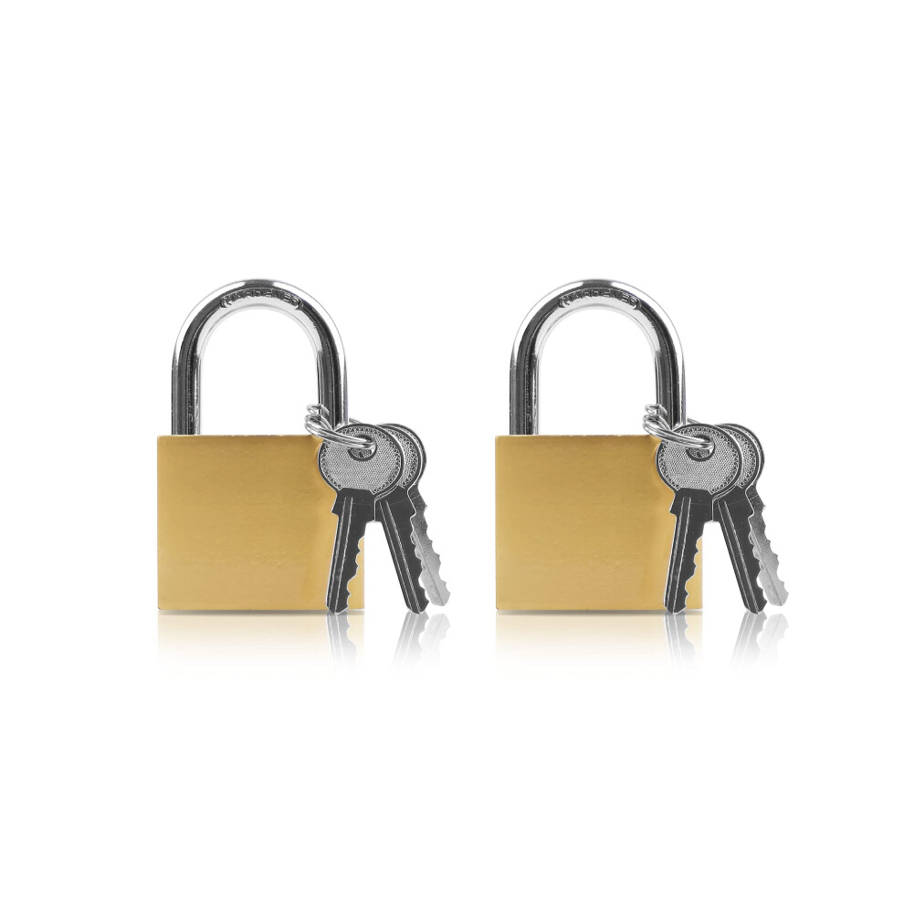 Lamondre Padlock 2 Pack, Small Padlocks With Keys, Mini Padlock For Gym Locker, Travel Bags, Cabinets - 32Mm 11168591