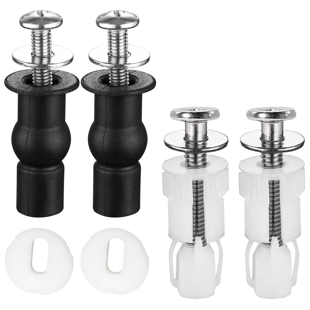 Zfyq Toilet Seat Fittings, 4 Pcs Expansion Screws And Fixtures, Universal Toilet Lid Hinges Bolts, Replacement Screws For Wc Toilet Blind Holes 93379533