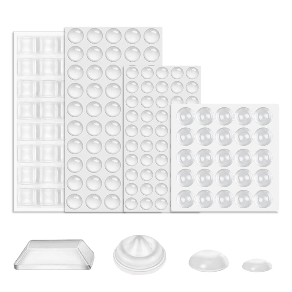 165 Pieces Silicone Bumpers Adhesive Buffer Pads Clear Cupboard Door Stops Pads,Clear Furniture Buffer Pads,Adhesive Bumper Padsclear Rubber Feet,For 69034114
