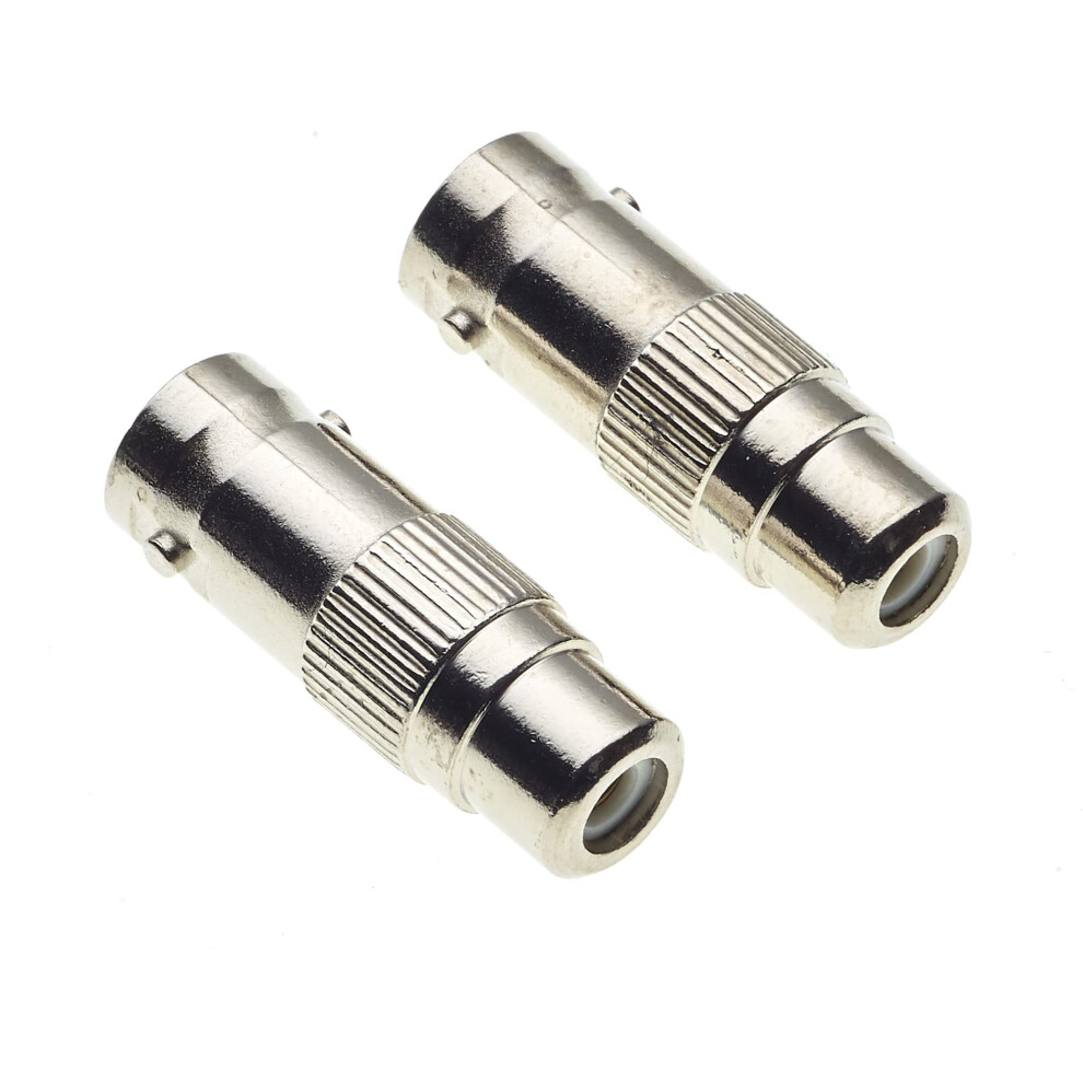 Bnc To Phono Coupler - Female Socket Adaptor, Rca To Bnc Joiner, Pack Of 2 40112800