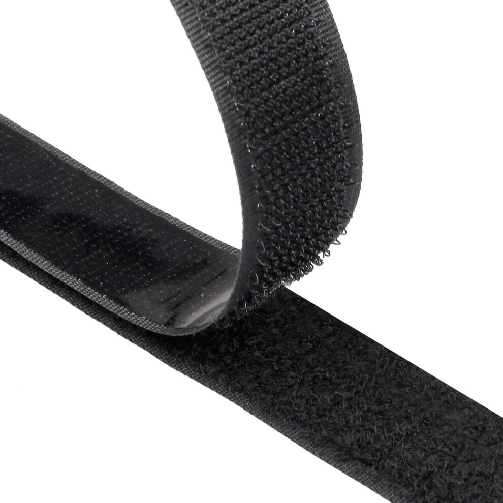 Hook And Loop Strip, 8M Double Sided Sticky Tape, Self Adhesive Sticky Back Fastening Tape (Black) 41996829