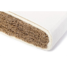 Mokee Natural Baby Cot Mattress, Breathable Mattress For Babies, Coconut Fibre and Natural Wool, Hypoallergenic Cot Bed Mattress (140 x 70)