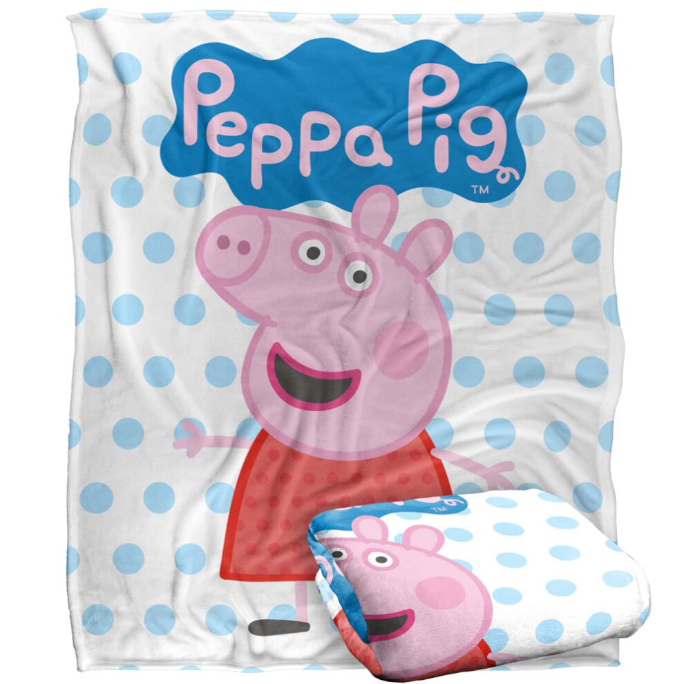 Peppa Pig Kids Silky Touch Blanket, 152 X 127 Cm Peppa And Logo Logovision