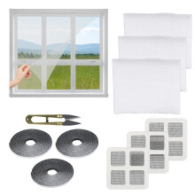 PATAZOK 3 Pack Mosquito Net for Windows 1.3 * 1.5m Anti-mosquito Window Net DIY Fly Screen Mesh Insect Mesh Curtain Bug Bee Protector with Tapes Patch