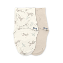 Ingenuity SwaddleMe Monogram Collection Baby Swaddle, 100% Cotton, Improves Sleep & Calms Startle Reflex, 0-3 Months, Pocket Fold Design for Easy