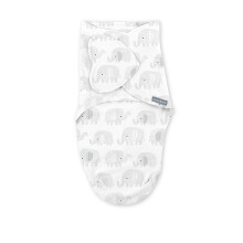 Ingenuity SwaddleMe Monogram Collection Baby Swaddle, 100% Cotton, Improves Sleep & Calms Startle Reflex, 0-3 Months, Pocket Fold Design for Easy