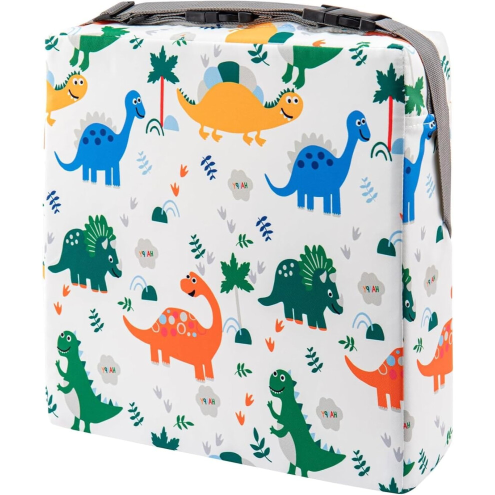 Toddler Booster Seat For Dining Chair, Kids Booster Seat With Adjustable Straps, Portable Washable Cloth Cushion, Demountable Infant Seat Breezenest