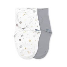 Ingenuity SwaddleMe Monogram Collection Baby Swaddle, 100% Cotton, Improves Sleep & Calms Startle Reflex, 0-3 Months, Pocket Fold Design for Easy