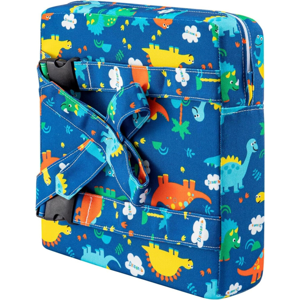 Breezenest Toddler Booster Seat For Dining Chair, Kids Booster Seat With Adjustable Straps, Portable Washable Cloth Cushion, Demountable Infant Seat